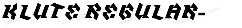 Klute Regular字体转换